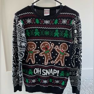 Boys ugly Christmas sweater runs big